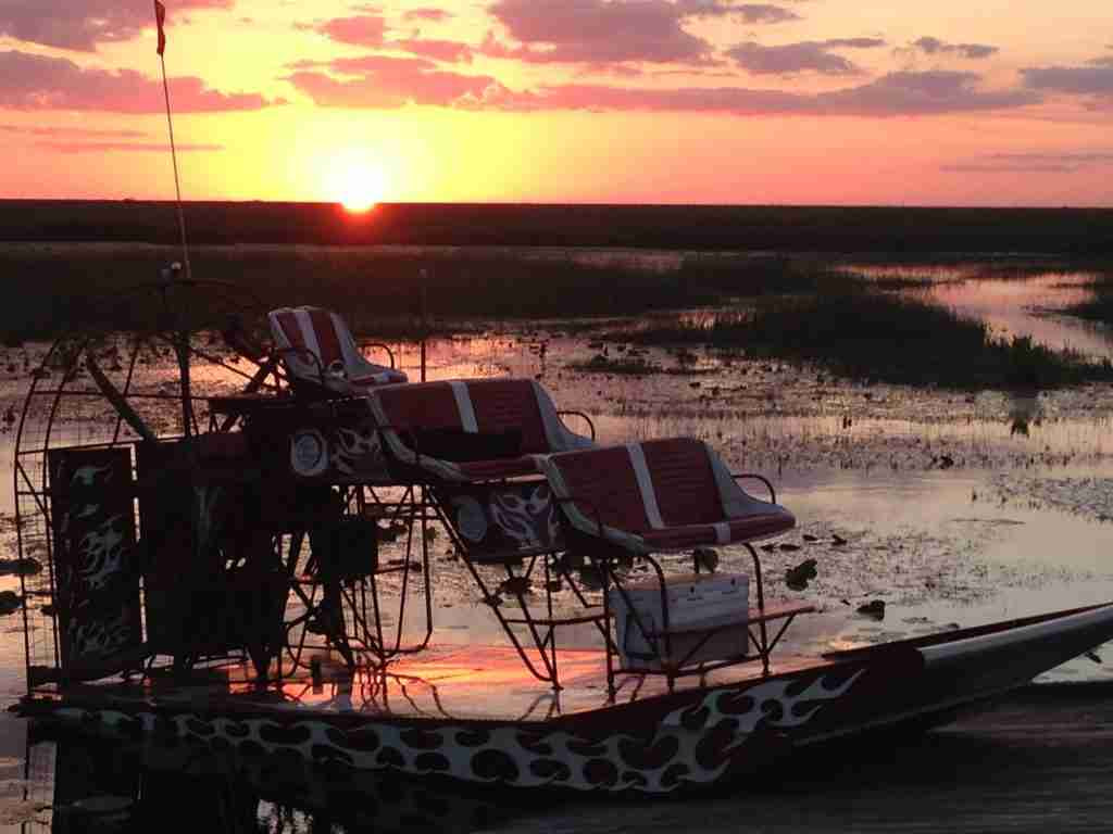 Airboat tours - Sunset on the Everglades